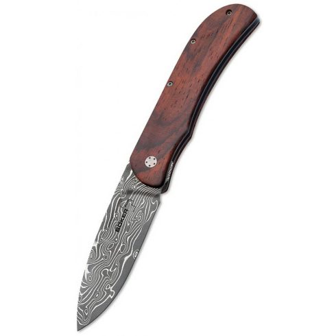 BÖKER PLUS Exskelibur I Cocobolo Damascus zsebkés