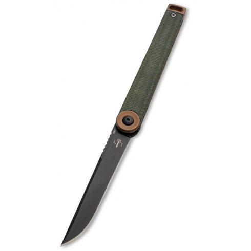 BÖKER PLUS Kaizen Green Canvas Micarta zsebkés