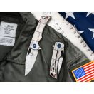 BÖKER PLUS P51 Mustang Damast zsebkés - 01BO910DAM