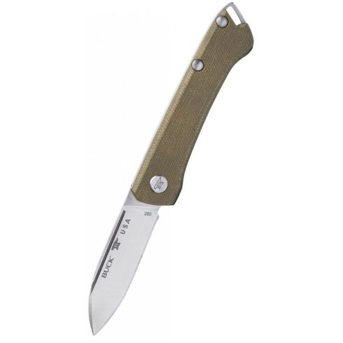 BUCK Saunter Drop OD Green Micarta zsebkés