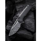 WE KNIFE  Mini Malice Heimskringla damasteel zsebkés
