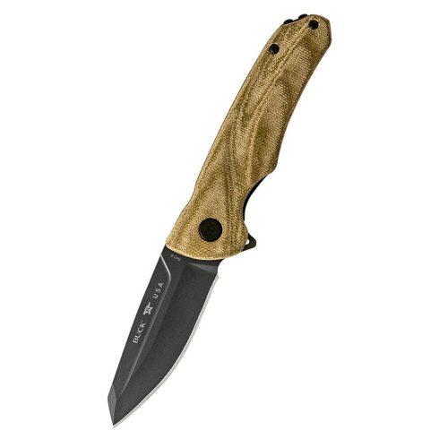 BUCK Sprint Ops Green Canvas Micarta zsebkés - 0843GRS-B