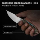 KIZER Mini Harpoon Maverick Customs AEB-L Micarta Fixpengés - 1040S7