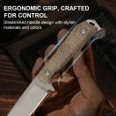 KIZER Begleiter Fix 3V Burlap Micarta túlélőkés -  1045MD1