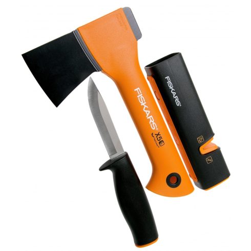 FISKARS X5 kemping fejsze tűzrakó készlet