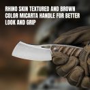 KIZER Little Rhino AEB-L Burlap Micarta fixpengés - 1065A4