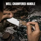 KIZER Little Rhino AEB-L Burlap Micarta fixpengés