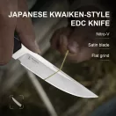 KIZER Kwaiken Black G-10 fixpengés