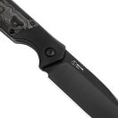 KIZER Militaw Jonathan Styles S35VN Aluminium + Gold Fat Carbon fixpengés