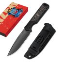 KIZER Militaw Jonathan Styles S35VN Aluminium + Gold Fat Carbon fixpengés