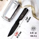 KIZER Militaw Jonathan Styles S35VN Aluminium + Gold Fat Carbon fixpengés