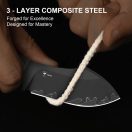 KIZER Rook 3-layer Acid-washed Norplex UltreX Micarta fixpengés - 1090A2