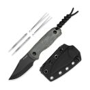 KIZER Azo Drop Bear Clip Point Fixed Micarta fixpengés - 1092A1