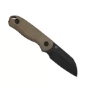 KIZER Drop Bear Fix AEB-L Black Stonewashed Brown Micarta Fixpengés