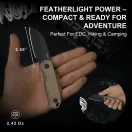 KIZER Drop Bear Fix AEB-L Black Stonewashed Brown Micarta Fixpengés