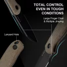 KIZER Drop Bear Fix AEB-L Black Stonewashed Brown Micarta Fixpengés