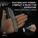KIZER Drop Bear Fix S45VN Matte DLC Ultra Norplex UltreX Micarta Fixpengés