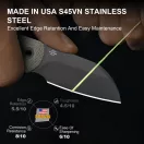KIZER Drop Bear Fix S45VN Matte DLC Ultra Norplex UltreX Micarta Fixpengés
