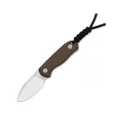 KIZER Drop Bear Fix 14C28N Satin Norplex UltreX Brown Micarta Fixpengés