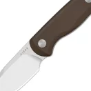 KIZER Drop Bear Fix 14C28N Satin Norplex UltreX Brown Micarta Fixpengés