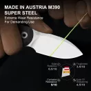 KIZER Drop Bear Fix M390 Satin CF Fixpengés