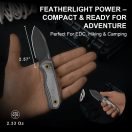KIZER Drop Bear Fix S45VN Matte DLC Ultra Micarta Fixpengés - 1094A4