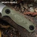 KIZER Drop Bear Fix 3 Green Micarta Fixpengés