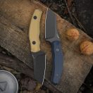 KIZER Bulldog Fix Brown G-10 Black Stonewash fixpengés - 1116A2