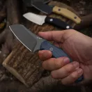 KIZER Bulldog Fix Brown G-10 Black Stonewash fixpengés