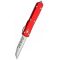MICROTECH Ultratech Warhound Stonewash Red SS OTF rugós bicska - 119W-10RDS