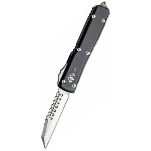 MICROTECH Ultratech Warhound Stonewash Black SS OTF rugós bicska - 119W-10S