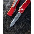 MICROTECH Ultratech S/E Stonewash Standard Red OTF rugós bicska