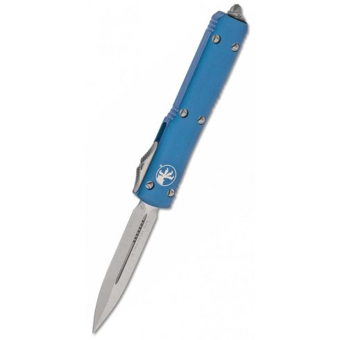 MICROTECH Ultratech D/E Stonewash Standard Blue OTF rugós bicska