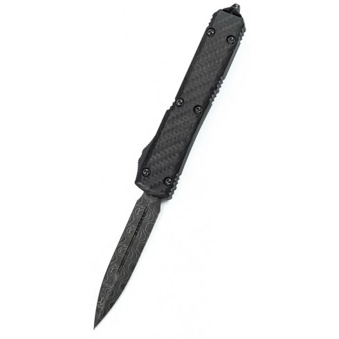 MICROTECH Ultratech D/E Damascus Standard CF Signature Series OTF rugós bicska - 122-16CFS