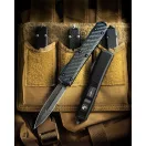 MICROTECH Ultratech D/E Damascus Standard CF Signature Series OTF rugós bicska