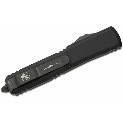 MICROTECH Ultratech D/E Black DLC Carbon Fiber Signature Series OTF rugós bicska - 122-1DLCTCFS