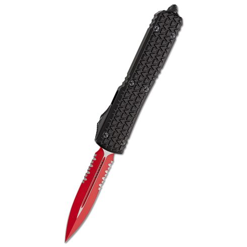 MICROTECH Ultratech D/E Sith Lord Part Serrated OTF rugós bicska - 122-2SL