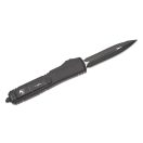 MICROTECH Ultratech D/E Black Full Serrated DLC Frag Tactical Signature Series OTF rugós bicska - 122-3TFRGTBKS