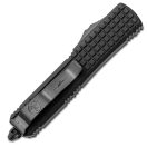 MICROTECH Ultratech D/E Black Full Serrated DLC OTF rugós bicska