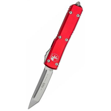   MICROTECH Ultratech T/E Tanto Stonewash Standard Red OTF rugós bicska