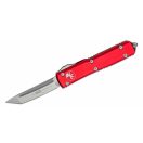 MICROTECH Ultratech T/E Tanto Stonewash Standard Red OTF rugós bicska - 123-10RD