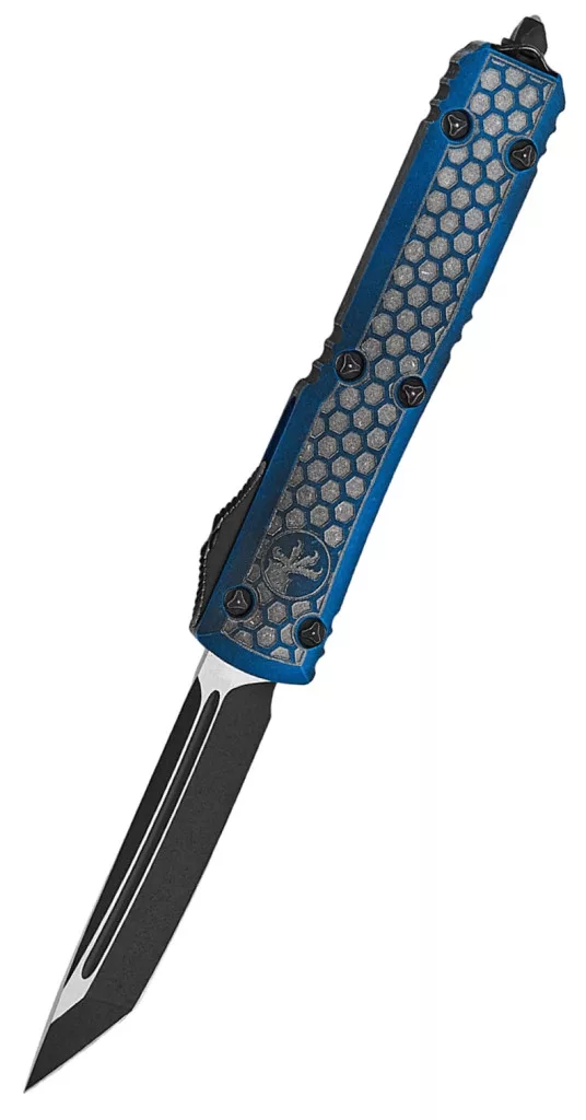 Microtech Colors MICROTECH Ultratech Hex Pattern Weathered Blue T/E Distresse