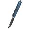 MICROTECH Ultratech Hex Pattern Weathered Blue T/E Distressed Black OTF rugós bicska