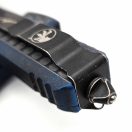 MICROTECH Ultratech Hex Pattern Weathered Blue T/E Distressed Black OTF rugós bicska