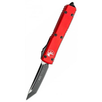   MICROTECH Ultratech T/E Tanto Black Standard Red OTF rugós bicska