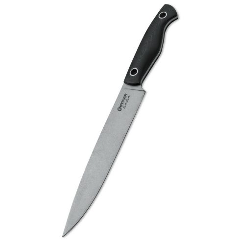 BÖKER Saga Carving Knife G-10 Stonewash konyhakés