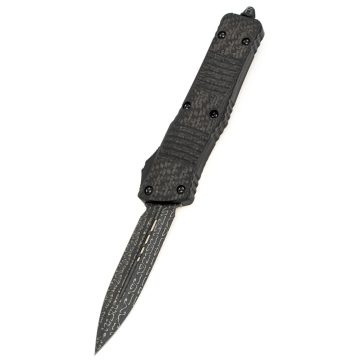 MICROTECH Combat Troodon D/E Damascus DLC CF OTF rugós bicska - 142-16CFS