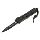 MICROTECH Combat Troodon D/E Frag OD Camo Full Serrated OTF rugós bicska - 142-3FROCS