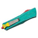 MICROTECH Combat Troodon T/E Bounty Hunter Serrated OTF rugós bicska