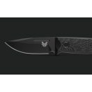 BENCHMADE Mini Bushcrafter Carbon Fiber AllBlack túlélőkés - 165BK